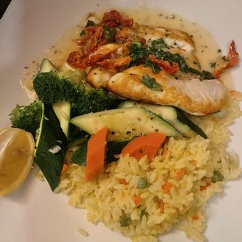 Rocca Ristorante - Halibut with rice and vegetables. A little bland but not bad. - Italian Near Me - Burlingame, California Rocca Ristorante - Halibut with rice and vegetables. A little bland but not bad. - Italian Near Me - Burlingame, California