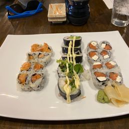 Boston roll. Philly roll. California roll. Boston roll. Philly roll. California roll.