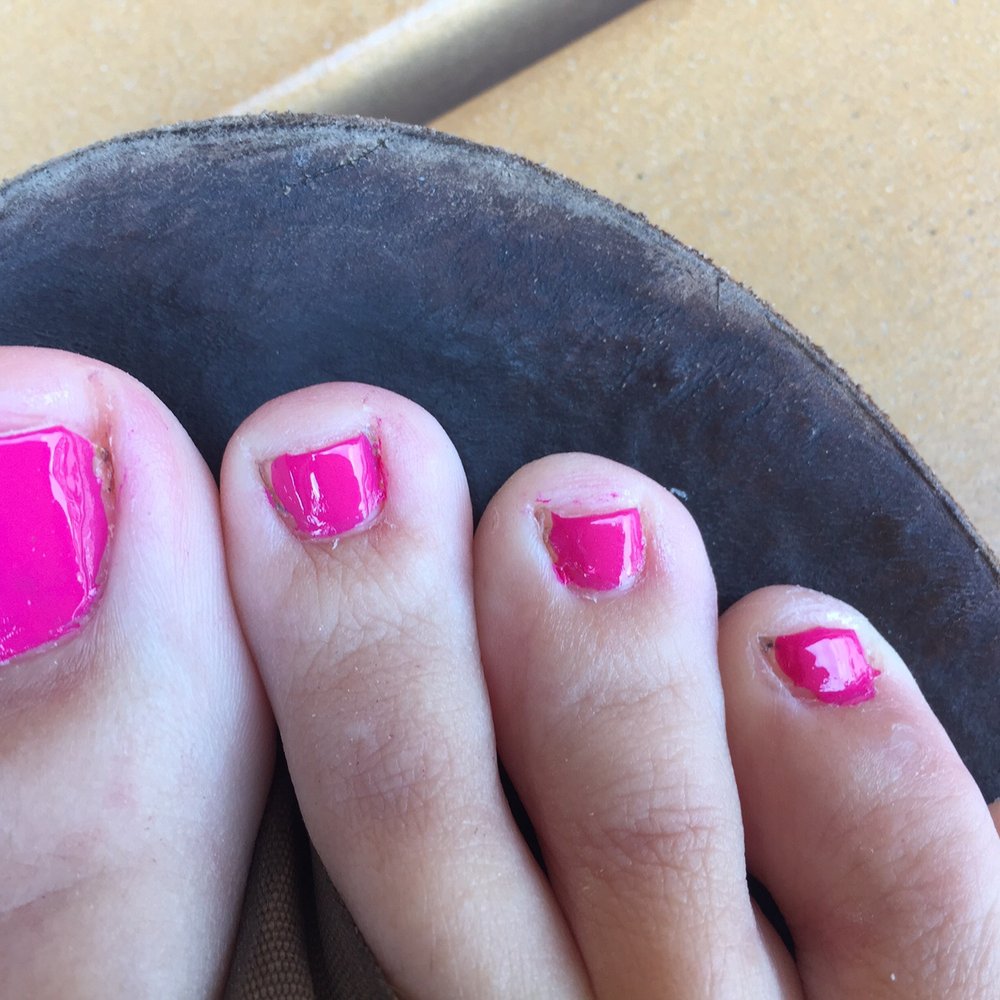 K Nails - Butchered pedi. - Nail Salons Near Me - Lake Placid, New York