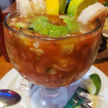 La Parrilla Guacamole Grill - Shrimp cocktail with big Shrimp and avocado - Mexican Near Me - Stanton, California La Parrilla Guacamole Grill - Shrimp cocktail with big Shrimp and avocado - Mexican Near Me - Stanton, California