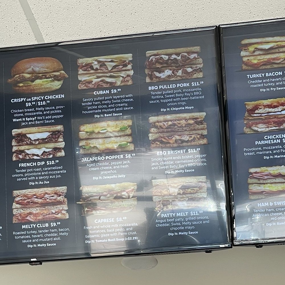 Melty - A rather poor photo of the sandwiches board, but passable? - Desserts Near Me - Mesa, Arizona