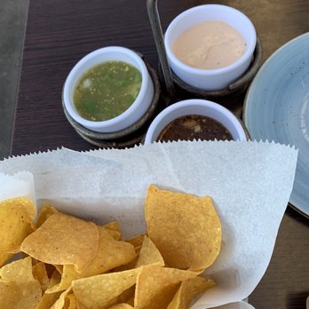 Tequila's Mexican Cantina - Chips and salsa (complimentary). Salsas were not very flavorful or spicy - Mexican Near Me - Wakefield, Massachusetts Tequila's Mexican Cantina - Chips and salsa (complimentary). Salsas were not very flavorful or spicy - Mexican Near Me - Wakefield, Massachusetts