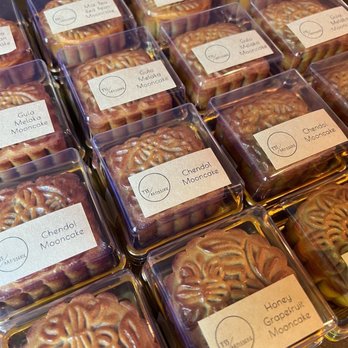 T55 Patisserie - Limited edition mooncakes (they do this once a year during the mid-autumn festival, September) Chendol and Gula Melaka are amazing. - Desserts Near Me - Bothell, Washington