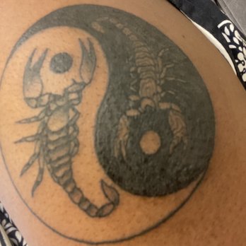 Virtue Tattoo - Yin Yang scorpio tattoo - Piercing Near Me - Meadows Place, Texas