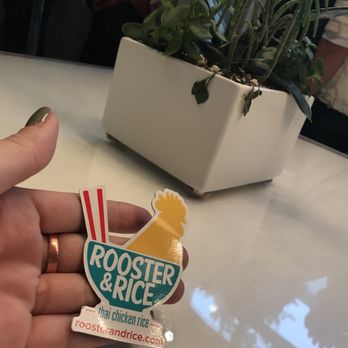 Rooster & Rice - I snagged a cute fridge magnet! - Thai Near Me - San Francisco, California