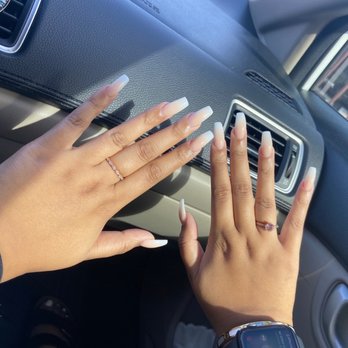 Redondo 7 Nails - Long square slightly coffin with dip ombré! - Nail Salons Near Me - Long Beach, California Redondo 7 Nails - Long square slightly coffin with dip ombré! - Nail Salons Near Me - Long Beach, California