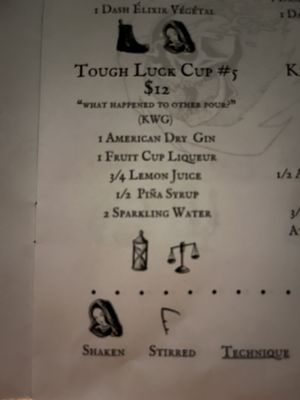 Menu photo 5 Tough Luck Club Tucson, AZ