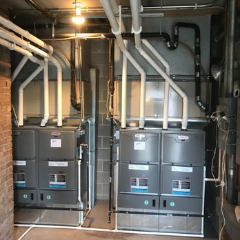 Kent Heating and Air Conditioning - A quality commercial installation requiring 2 sets of "twinned" furnaces with matched two-stage air conditioning systems. - Heating & Air Conditioning/HVAC Near Me - Valparaiso, Indiana Kent Heating and Air Conditioning - A quality commercial installation requiring 2 sets of "twinned" furnaces with matched two-stage air conditioning systems. - Heating & Air Conditioning/HVAC Near Me - Valparaiso, Indiana