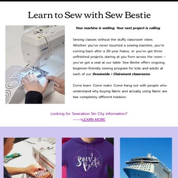 Sew Bestie - Art Classes Near Me - Oceanside, California Sew Bestie - Art Classes Near Me - Oceanside, California