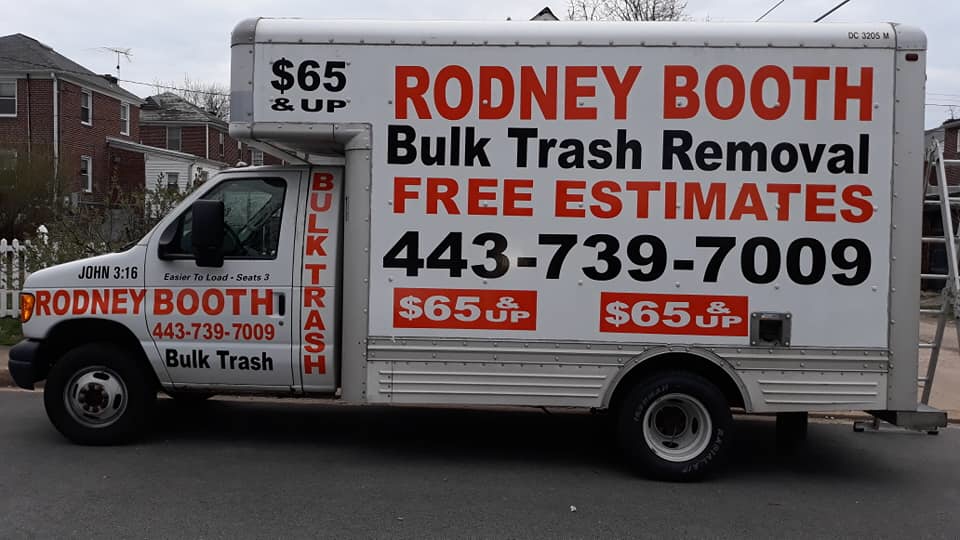 Rodney Booth bulk trash removal box truck