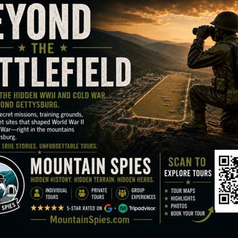 Mountain Spies - Beyond the Battlefield - A tour like no other in the Gettysburg area. - Historical Tours Near Me - Fairfield, Pennsylvania Mountain Spies - Beyond the Battlefield - A tour like no other in the Gettysburg area. - Historical Tours Near Me - Fairfield, Pennsylvania