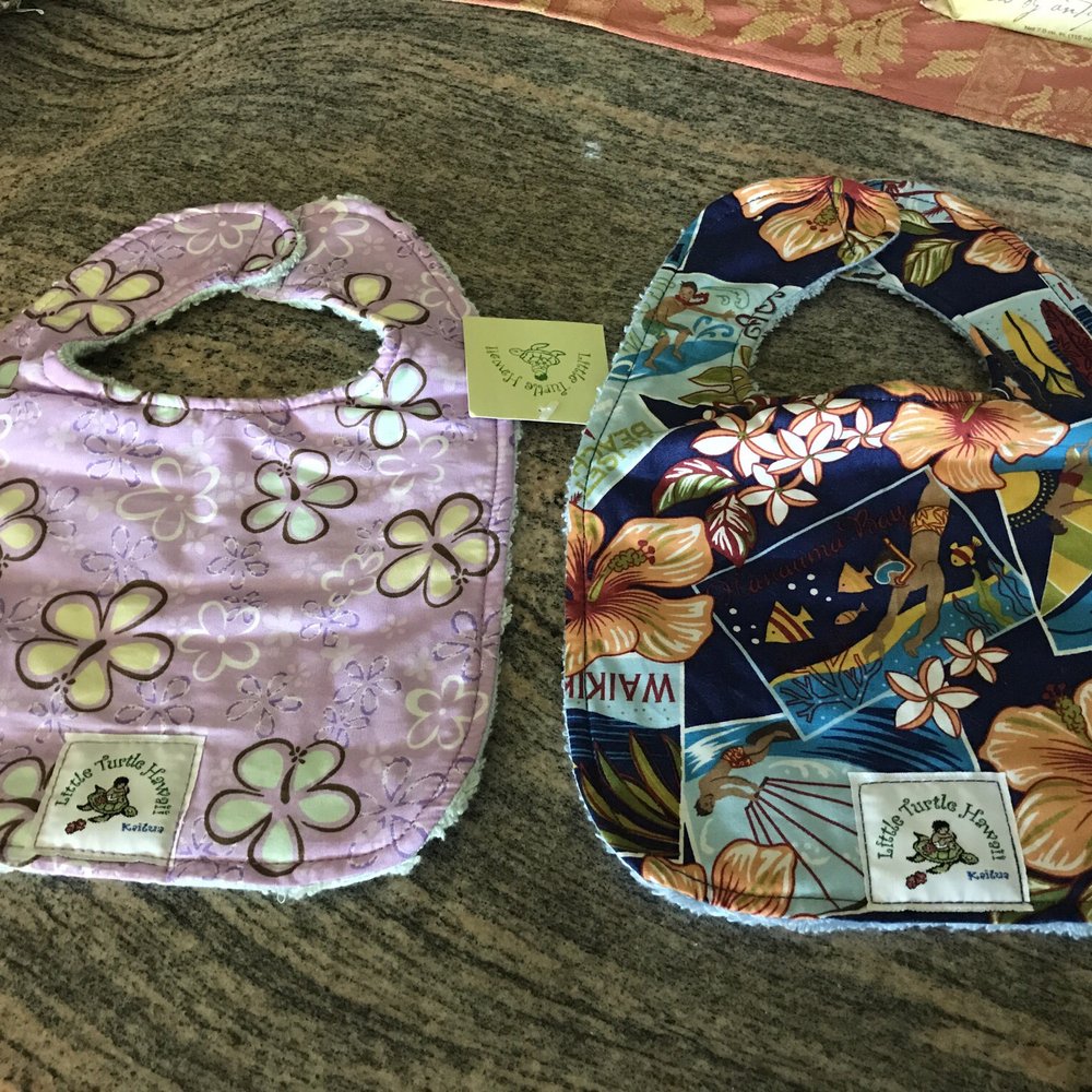 Hopscotch - Bib by Little Turtle Hawaii $14 each - Children's Clothing Near Me - Honolulu, Hawaii