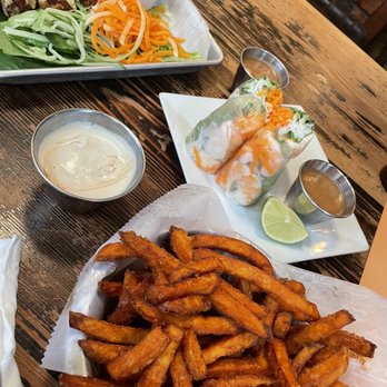 Saigon Shack - Fried Vegetables Spring Rolls, Sweet Potato Fries - Vietnamese Near Me - New York, New York Saigon Shack - Fried Vegetables Spring Rolls, Sweet Potato Fries - Vietnamese Near Me - New York, New York