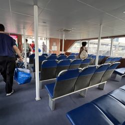NY Waterway Ferry Terminal Midtown - Inside the ferry, lower level