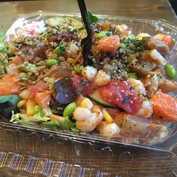 Poke Salad Bar - Size large! So much food - Poke Near Me - Pasadena, California Poke Salad Bar - Size large! So much food - Poke Near Me - Pasadena, California