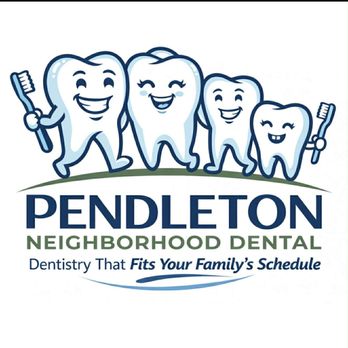 Pendleton Neighborhood Dental - Pendleton Neighborhood Dental logo with a friendly family of teeth and toothbrush in blue and green. - General Dentistry Near Me - Pendleton, South Carolina Pendleton Neighborhood Dental - Pendleton Neighborhood Dental logo with a friendly family of teeth and toothbrush in blue and green. - General Dentistry Near Me - Pendleton, South Carolina