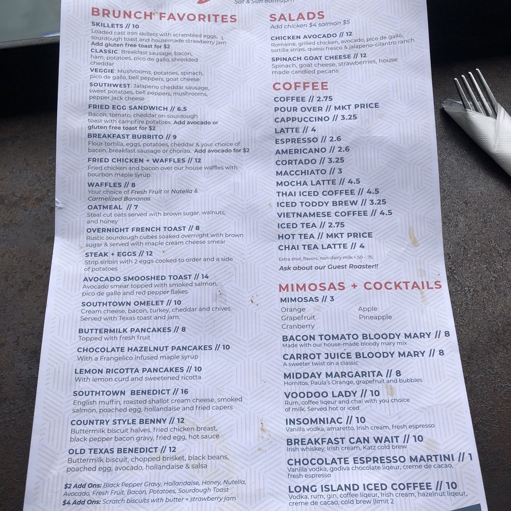 Halcyon - Brunch Menu (Sat&Sun 8am-2pm) - Coffee & Tea Near Me - San Antonio, Texas