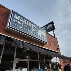 Nashville Food Adventures - Martin's you get 2 bite size brisket pieces, 1 rib, 1 hushpuppy