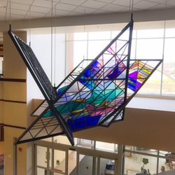University Orthopaedic Associates - Beautiful stained glass artwork that hangs from the 2nd story of my PT/Ortho office at Clinton Crossings