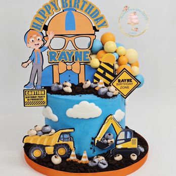 Madelyn's Specialty Cakes - One-Tier Blippi Cake - Cupcakes Near Me Madelyn's Specialty Cakes - One-Tier Blippi Cake - Cupcakes Near Me
