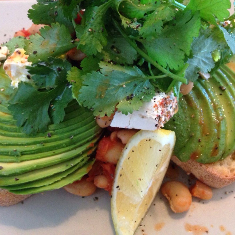 Kau - Avocado and feta on toast with a side of house made beans - Restaurants Near Me - Northcote, VIC Kau - Avocado and feta on toast with a side of house made beans - Restaurants Near Me - Northcote, VIC