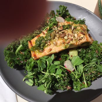 Cafe 5 - This is the wonderful salmon kale and quinoa salad ... - Cafes Near Me - San Francisco, California