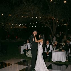 Carole Kenney Design - My wedding dress after alterations , bustled , side shot.