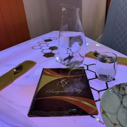 Biryani City - Nice ambience with illuminated glass tables!