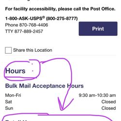 Moro Post Office - retail hours of Moro post office