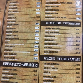 Aroma de Cafe Antojitos - menu - Colombian Near Me - Passaic, New Jersey Aroma de Cafe Antojitos - menu - Colombian Near Me - Passaic, New Jersey