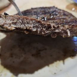 Shoe leather steak