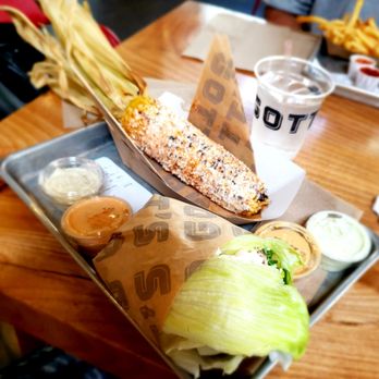 Gott's Roadside - Mexican corn, lettuce wrapped burger - Salad Near Me - Walnut Creek, California Gott's Roadside - Mexican corn, lettuce wrapped burger - Salad Near Me - Walnut Creek, California