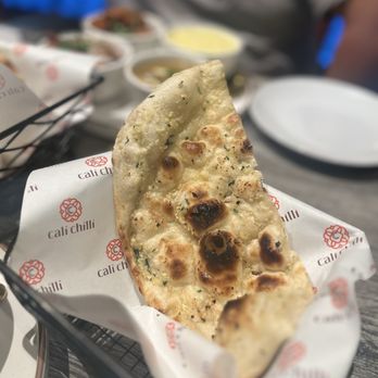 Cali Chilli - Garlic Naan - Indian Near Me - Long Beach, California Cali Chilli - Garlic Naan - Indian Near Me - Long Beach, California