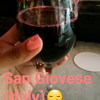Piola - Glass of wine before it made it's way to my clothes. - Pizza Near Me - Houston, Texas