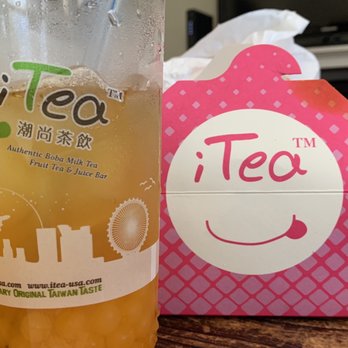 i-Tea - Peach fruit tea with popping boba & Thai basil popcorn chicken. My fave! - Bubble Tea Near Me - San Leandro, California i-Tea - Peach fruit tea with popping boba & Thai basil popcorn chicken. My fave! - Bubble Tea Near Me - San Leandro, California