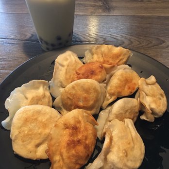 Palace Dumplings - Vegetarian dumplings, fried. Green tea boba. - Chinese Near Me - Wappingers Falls, New York Palace Dumplings - Vegetarian dumplings, fried. Green tea boba. - Chinese Near Me - Wappingers Falls, New York