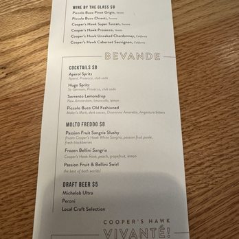 Piccolo Buco by Cooper's Hawk - Wine Bars Near Me - Estero, Florida