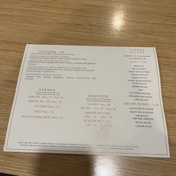 Coba  bar & grill - Back of menu - New American Near Me - Taylor Mill, Kentucky