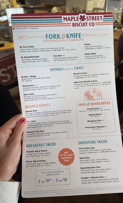 Menu photo 7 Maple Street Biscuit Company - Old City St Augustine, FL