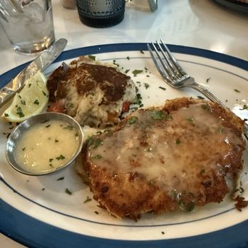Lure Fish House - Swordfish sand dab style with Parmesan Potato Cake - Seafood Near Me - Porter Ranch, California Lure Fish House - Swordfish sand dab style with Parmesan Potato Cake - Seafood Near Me - Porter Ranch, California