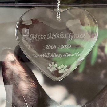 Beloved Cat Home Euthanasia - Crystal keepsake created by Dr. Lew for us. - Veterinarians Near Me