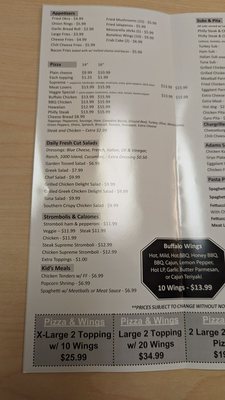 Menu photo 5 Adam's  Pizza And Grill Jamestown, NC