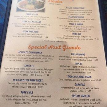 El Azul Grande - Menu 6 - Mexican Near Me - Pikeville, Kentucky