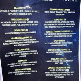 Menu for starters Menu for starters
