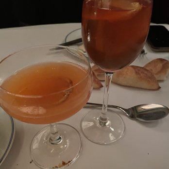 Bouchon - vodka citrus cocktail and champagne cocktail (forgot the names - sorry!) - French Near Me - Las Vegas, Nevada