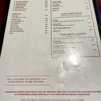 Vilai Thai Kitchen - Menu (Aug 2024) - zoom in for details and prices - Thai Near Me - Kitty Hawk, North Carolina Vilai Thai Kitchen - Menu (Aug 2024) - zoom in for details and prices - Thai Near Me - Kitty Hawk, North Carolina