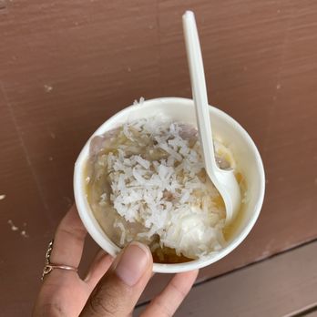 Kalo Bombs - Keiki Bomb $7 with Kulolo ice cream, ka'i'ai, coconut cream & coconut flakes - Ice Cream & Frozen Yogurt Near Me - Waianae, Hawaii Kalo Bombs - Keiki Bomb $7 with Kulolo ice cream, ka'i'ai, coconut cream & coconut flakes - Ice Cream & Frozen Yogurt Near Me - Waianae, Hawaii