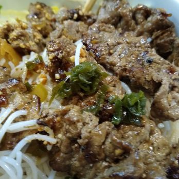 Pho VN Express - Closeup of the beef. Very strong lemongrass flavour. Good thing I like lemongrass :) - Vietnamese Near Me - Ottawa, Ontario Pho VN Express - Closeup of the beef. Very strong lemongrass flavour. Good thing I like lemongrass :) - Vietnamese Near Me - Ottawa, Ontario