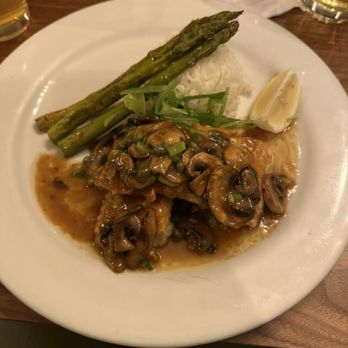 Bull Shed - Special fish plate. Mahi with teriyaki sauce and capers. With fresh asparagus and rice - Seafood Near Me - Hilo, Hawaii Bull Shed - Special fish plate. Mahi with teriyaki sauce and capers. With fresh asparagus and rice - Seafood Near Me - Hilo, Hawaii