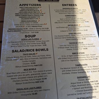 Las Flores - Menu - Mexican Near Me - Conyers, Georgia
